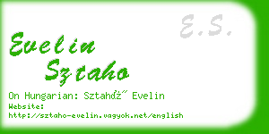 evelin sztaho business card